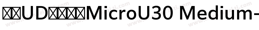 文鼎UD晶熙黑體MicroU30 Medium字体转换